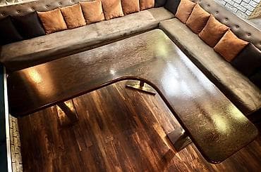 ev stulları: Künc divan, İşlənmiş, Açılmayan, Bazasız, Vеlur parça, Çatdırılma yoxdur — 4