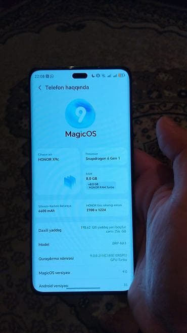 010 sim nomreler: Honor X9c, 256 GB, Sensor, Barmaq izi, İki sim kartlı — 2
