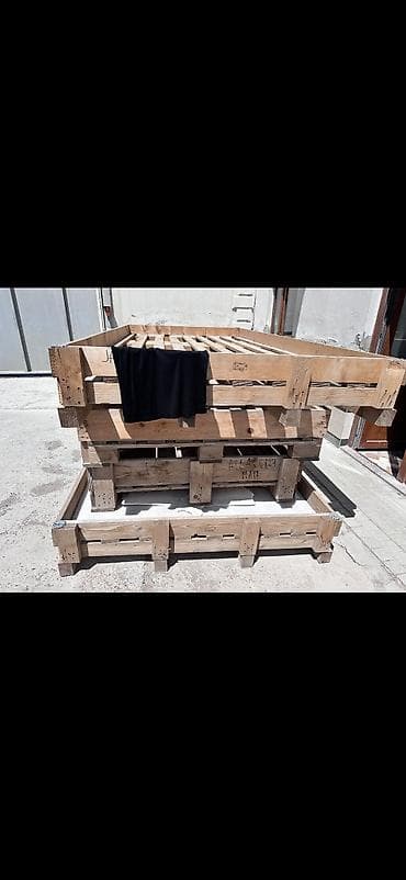 Ev və bağ: Taxta palet və palet bortları (konteyner yanlıqları) dəsti - — 2