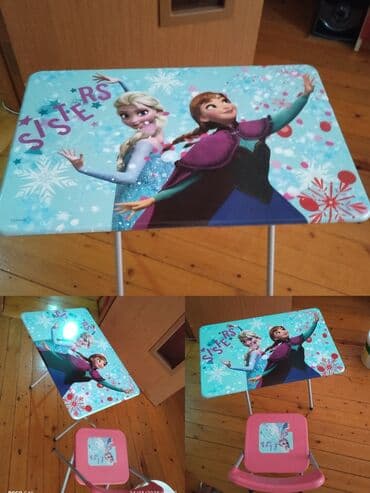 Qız üçün, Siyirməsiz, Sadə masa, Stullar ilə