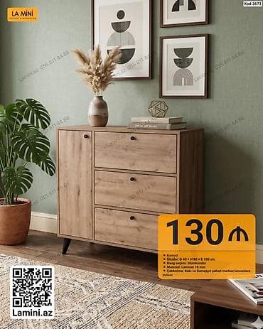 Mebel: LA MINI komod - Ölçülər: D 40 x H 80 x E 100 sm - Material: 18 mm — 1