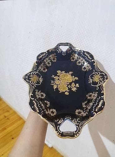 Столовые приборы: Тарелки, 1 шт., цвет - Черный, Фарфор, Германия — 1