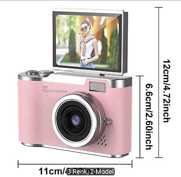 Məhsul: Rəqəmsal Fotoaparat (48MP), çəhrayı rəng Model: LK-007
