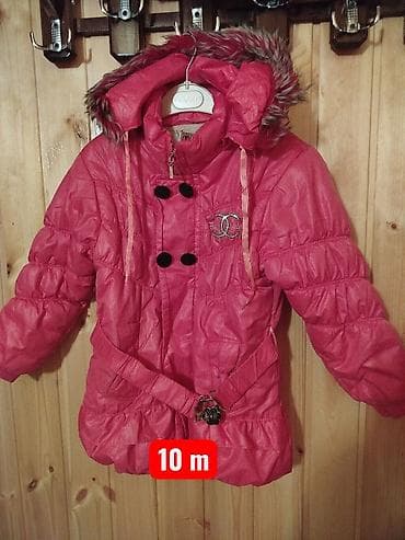 Qız uşaq üçün qış gödəkçəsi(4-6 yas) - Rəng: çəhrayı beldən kəmərli