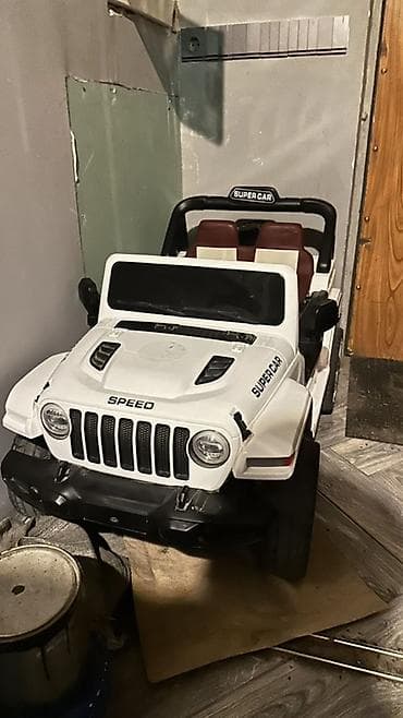 Uşaq elektrik maşını – Jeep tərzində “SUPER CAR” - Korpus: ağ rəng — 2