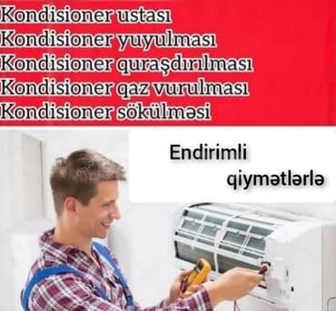 Təmir, Split kondisionerlər, Təmizləmə, Zəmanətlə