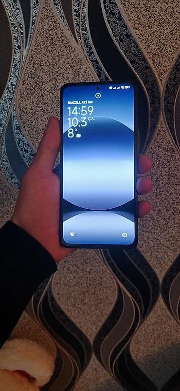 samsung es mini: Redmi Note 14, 256 GB, rəng - Qara, Barmaq izi — 2