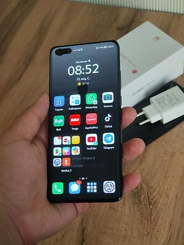 pro controller: Huawei P40 Pro, 256 GB, rəng - Qara, Zəmanət, Barmaq izi, Simsiz şarj — 3