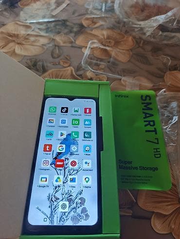 samsung bluetooth qulaqciq: Infinix Smart 7 HD, 64 GB, rəng - Qara, Sensor — 2