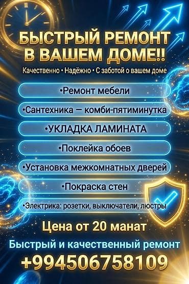 Evinizdə tez və keyfiyyətli təmir xidmətləri - Mebel təmiri -