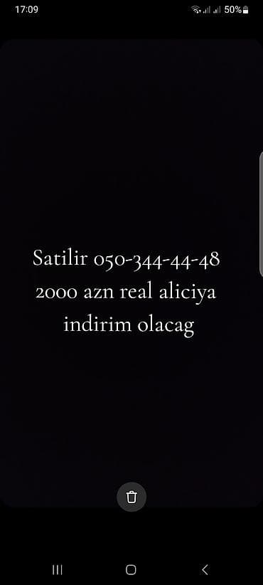 Elan mətni: Satılır – qiymət: 2000 AZN. Real alıcıya endirim olacaq