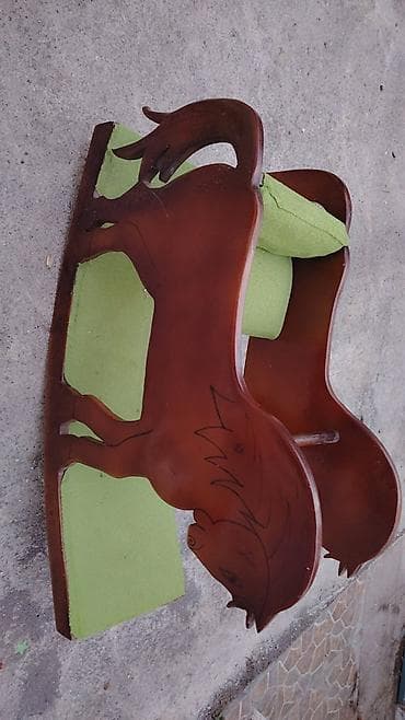 Uşaq üçün taxta yelləncək-at - Material: möhkəm ağacdan hazırlanmış