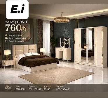 Yataq dəsti – 760 ₼ Komplekt: - Taxt: 200×160 - Dolab: 200×160×47 lalafo.az -da Yataq dəsti – 760 ₼ Komplekt: - Taxt: 200×160 - Dolab: 200×160×47