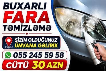 avto karavan: Buxarlı fara təmizləmə xidməti - Avtomobil faralarının buxar — 1