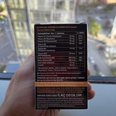 ray ban eynək: Məhsul: Nutraxin Vitals B Vitamin Complex - Əldədir. Tərkib: B1, B2 — 3