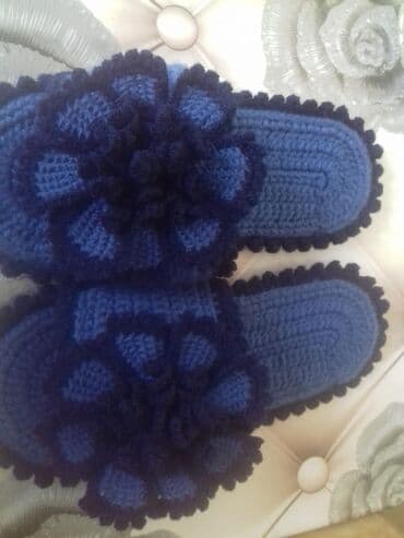 домашние тапочки новый: Домашние тапочки, Размер: 39, цвет - Синий, Новый — 3