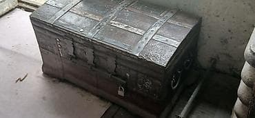 sandık: Antik dəmir sandıq/kofra - Material: qalın döymə dəmir və polad — 3