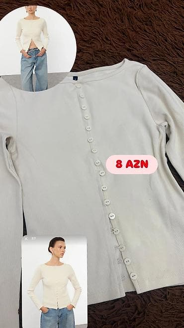 deri jaket: Polo köynək, Trendyolmilla, S, rəng - Ağ — 4
