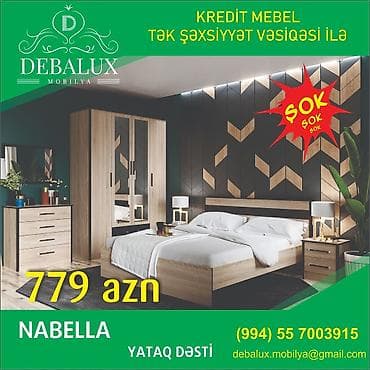 xiyar tumu: 2 təknəfərlik çarpayı, Komod, Dolab, 2 tumba, Türkiyə, Yeni — 1