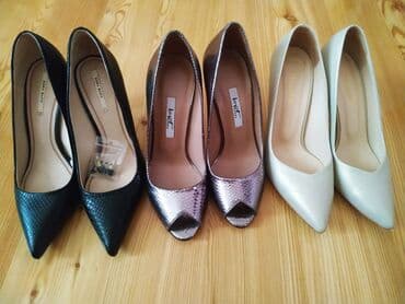 şnurlu qadın mokasinləri: Tuflilər, Zara, Ölçü: 37, rəng - Bej, İşlənmiş — 3