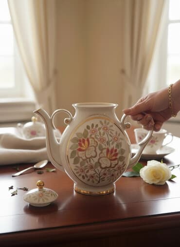 kəpənək buketi: Yeni, rəng - Ağ, Çaydan, 1 l, Çexiya — 5