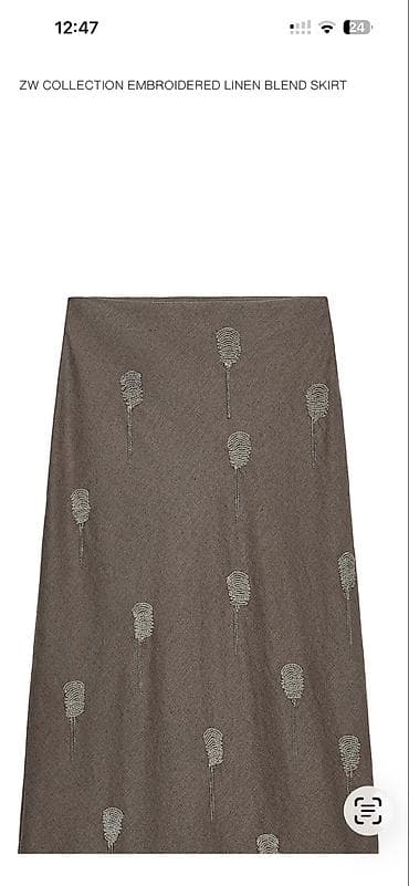 Макси Юбка, Zara, Лен, L — 2