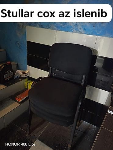 ofis oturacaqlar: Qonaq otağı üçün, Qatlanan, rəng - Qara Stul — 1