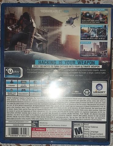 mini playstation: PlayStation 4 üçün Watch Dogs oyunu. Bu oyun, oyunçulara Çikaqonun — 3