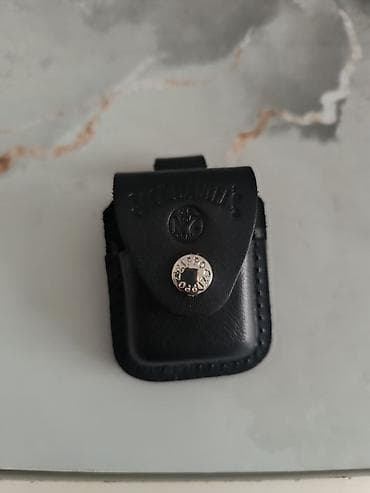qara çanta: Zippo dəri alışqan qabı/kəmər klipsi - Brend: Zippo - Material — 1