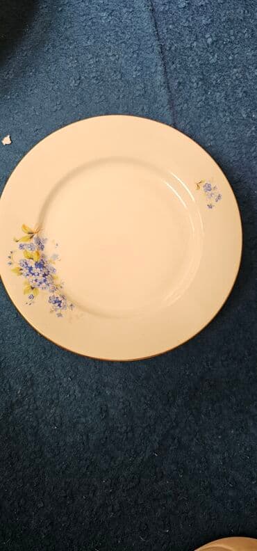 möhür: Boşqablar, 1 əd, rəng - Ağ, Farfor — 1