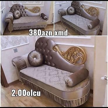 dəmir divan: Klassik üslubda elegant dizayna malik taxt. - Ölçü: 2.00 (üzərində — 1