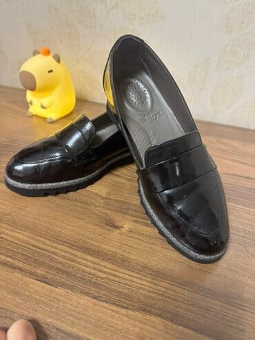 Qara qadın loaferləri Təmiz dəri Ortopedik ayakkabı👍👍👍 - Material — 5