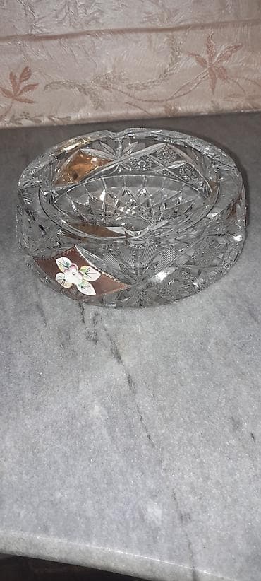 sutlac qabi: Kəsilmiş kristal şirniyyat/qəlyanaltı qabı - Material: ağır, şəffaf — 2