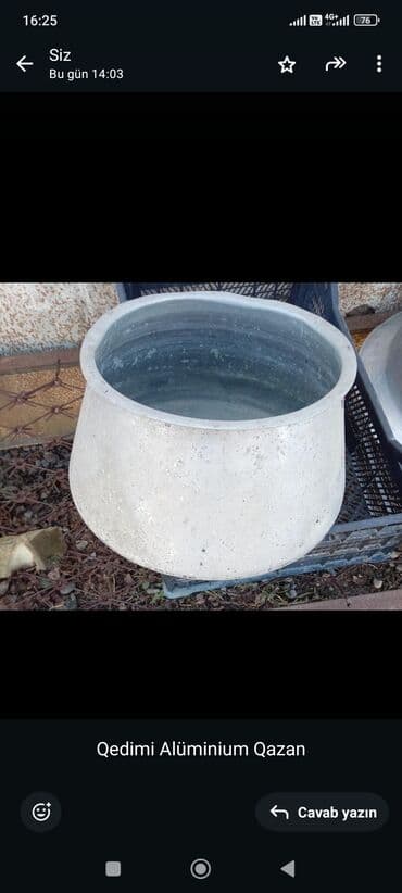 Qazan, rəng - Gümüşü, Alüminium, 5-dən çox l