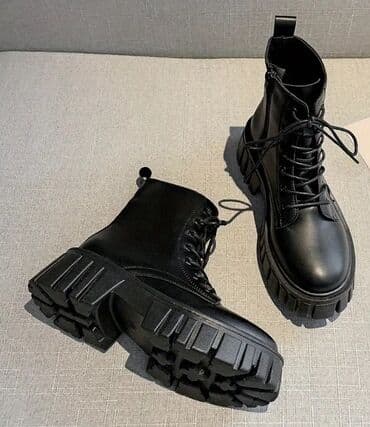 ботинки мужские зимние новые: Ölçü: 39, rəng - Qara, Yeni — 3