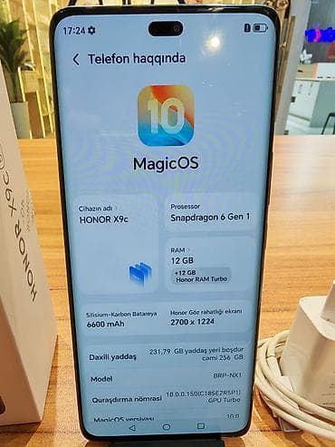 telefon iphone 6: Honor X9c, 256 GB, rəng - Göy, Barmaq izi, Face ID, Sənədlərlə — 2
