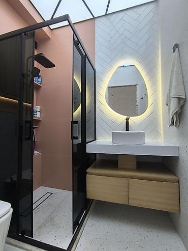 şuşə dolab: Məhsul: Hamam üçün hazır mebel və aksesuarlar dəsti Təsvir: - Müasir — 3