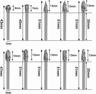 dülgər alətləri: Yonmaq üçün ucluqlar, həm taxta üçün olanı var həm metal üçün olanı — 5