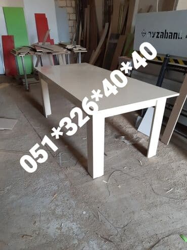 Masa və oturacaq dəstləri: Qonaq otağı üçün, Yeni, Açılan, Dördbucaq masa, 1 stul — 6