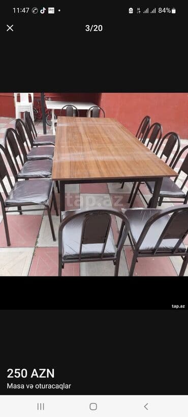 endirimde olan mebeller: 🔥Masa ve oturacaqlar🔥 ✅Bağ evleri,kafeler,restoranlar üçün her növ — 7
