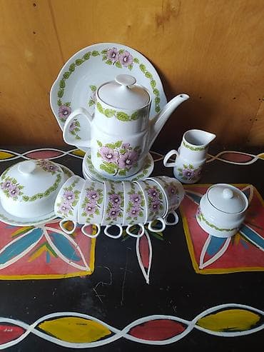 kasa: Çay dəsti, rəng - Ağ, Farfor — 1