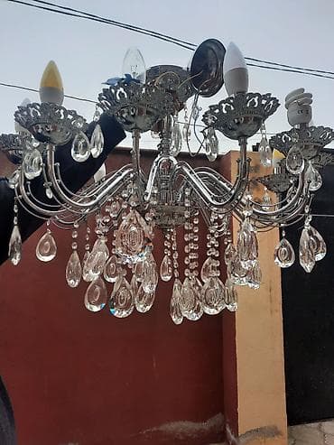 paltar asma: Çılçıraq, 10 və daha çox lampa, Metal — 3