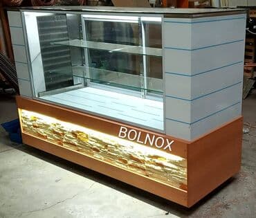 böyük soyuducu: Yüksək keyfiyyətdə şirniyyat vitrinlərinin istənilən ölçü və dizaynda — 10