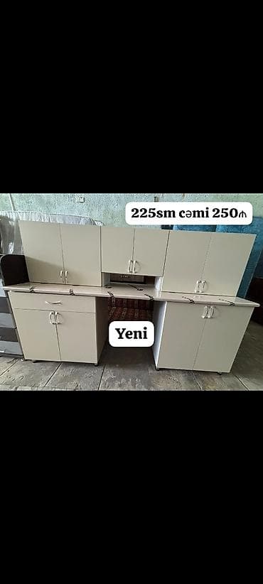 islenmis mebiler: *250₼ YENİ Metbex mebeli SATILIR*‼️ Hazır əldədir Olcusu 225sm — 1