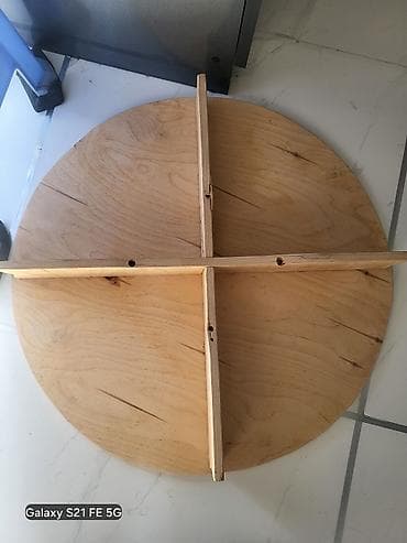 kabab sisi: Taxta dairəvi fırlanan altlıq (Lazy Susan) – kontrplakdan - Material — 3