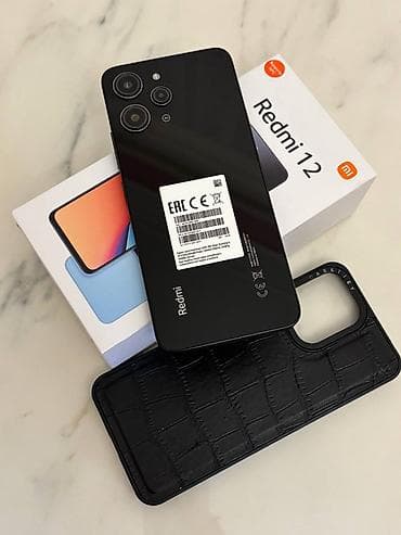 redmi 12 kabrolari: Xiaomi Redmi 12 – qutu və aksesuarla Bir arxa hisesinde balaca — 1