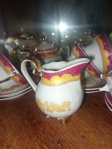 tort vitrin: Çay dəsti, rəng - Ağ, Farfor — 5