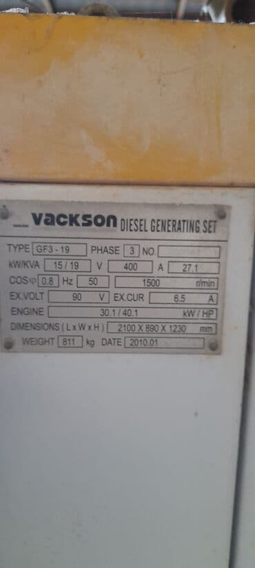generator qiyməti: Generator Vackson GF3-19 Silent Diesel Generator. Alinib alinan gunden — 4