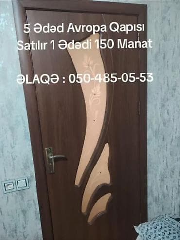Avropa tipli iç otaq qapıları 3 Qapının Şüşəsi Sınıqdır - Sayı: 5 ədəd
