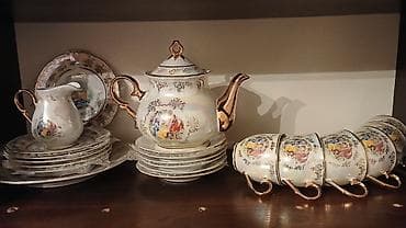 Nahar dəsti, rəng - Ağ, Farfor, Bohemia, 6 nəfərlik, Çexiya